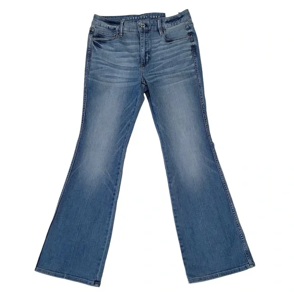 WHBM High-Rise Everyday Soft Denim Skinny Flare Jeans Color Hawthorn Vintage